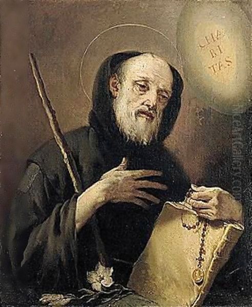 Saint Francis Of Paola Oil Painting by Giovanni Battista Tiepolo