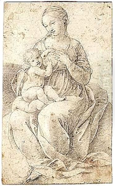 The madonna and child Oil Painting by Raphael (Raffaello Sanzio of Urbino)