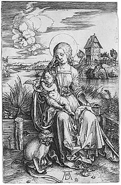 Virgin and child Oil Painting by Albrecht Durer