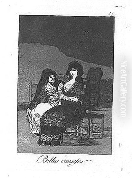 Bellos consejos Oil Painting by Francisco De Goya y Lucientes