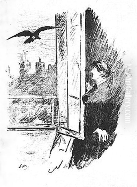 Stephane Mallarme le Corbeau Oil Painting by Edouard Manet