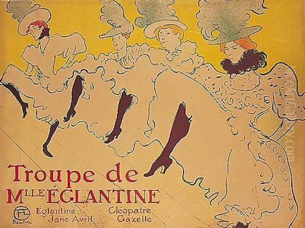 La troupe de mademoiselle eglantine Oil Painting by Henri De Toulouse-Lautrec