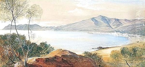 Alassio, Gulf Of Genoa Oil Painting by Edward Lear