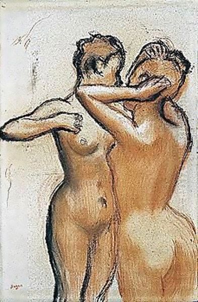 Female nude Oil Painting by Edgar Degas