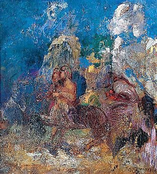 Centaures Oil Painting by Odilon Redon