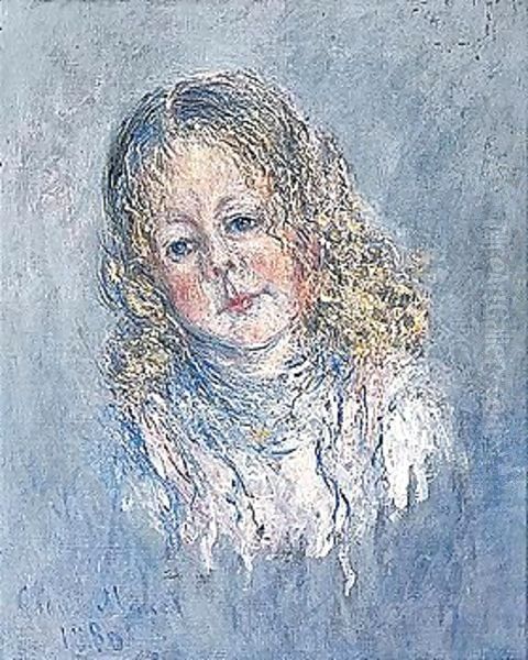 Portrait of a girl Oil Painting by Claude Oscar Monet