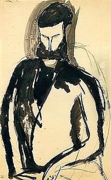 Portrait of a man 2 Oil Painting by Amedeo Modigliani