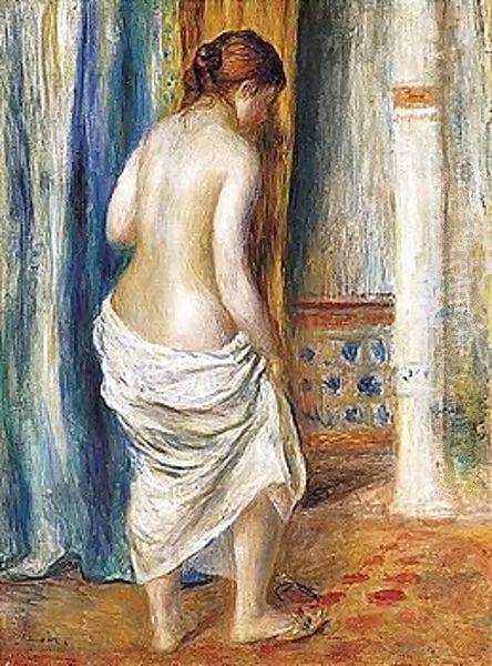 La Sortie Du Bain Oil Painting by Pierre Auguste Renoir