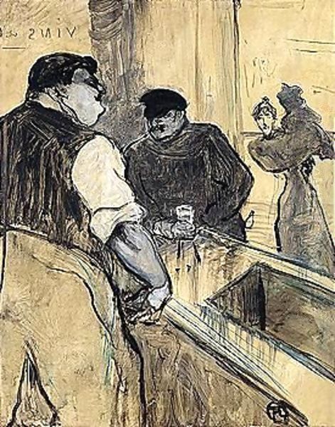 Property Of A Private European Collector L'Assommoir Oil Painting by Henri De Toulouse-Lautrec