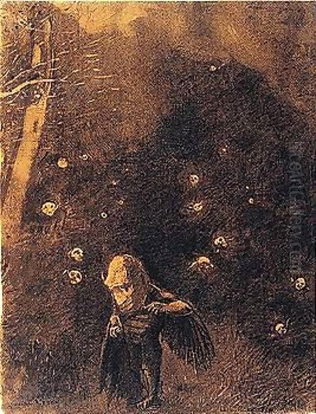 Caliban Oil Painting by Odilon Redon