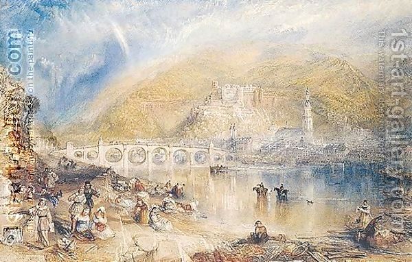 Heidelberg With A Rainbow Oil Painting by Joseph Mallord William Turner