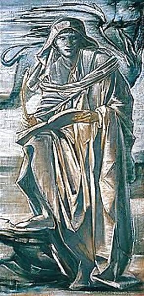 St Luke Oil Painting by Sir Edward Coley Burne-Jones