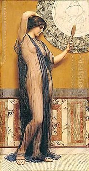 A Fair Reflection Oil Painting by John William Godward