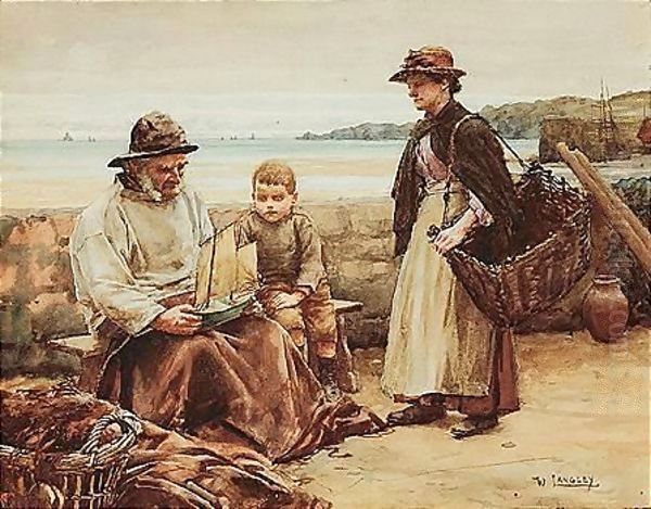 Professional Advice Oil Painting by Walter Langley