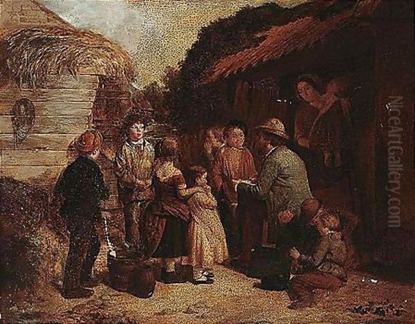 Gathering Round Oil Painting by William Hemsley