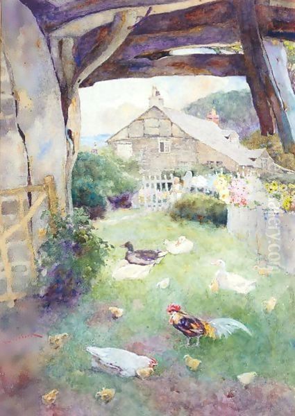 Roylance Farm Oil Painting by David Woodlock