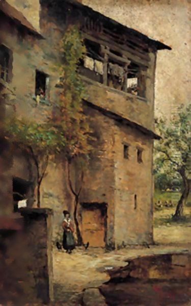 In Cortile Oil Painting by Giovanni Giani