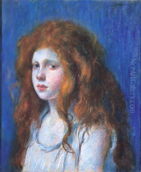 Tete D'Enfant Oil Painting by Federigo Zandomeneghi