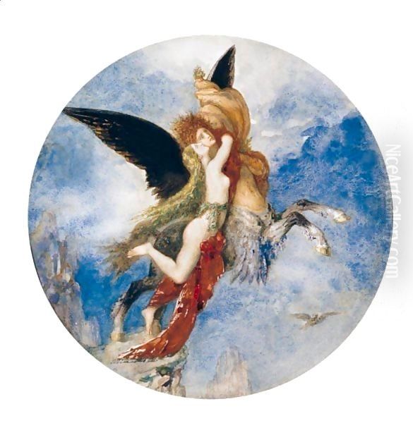 La Chimere 2 Oil Painting by Gustave Moreau