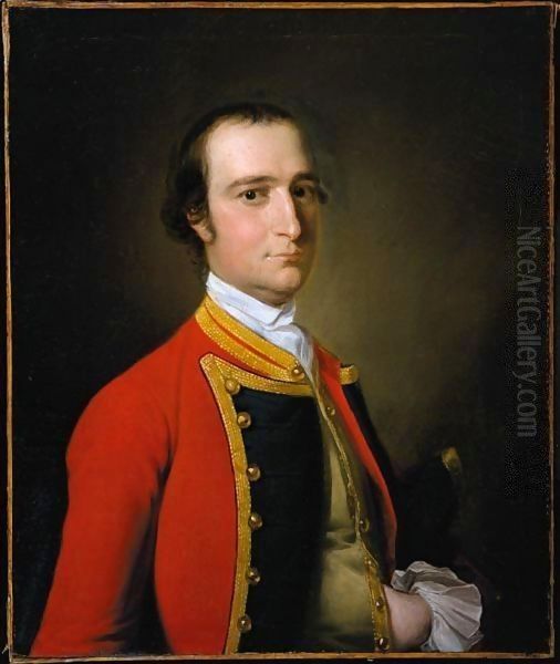 Potrait Of An Officer Oil Painting by Josepf Wright Of Derby