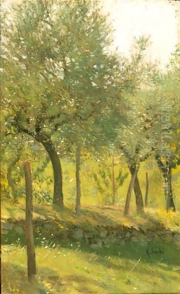 Uliveto Oil Painting by Raffaelo Sorbi