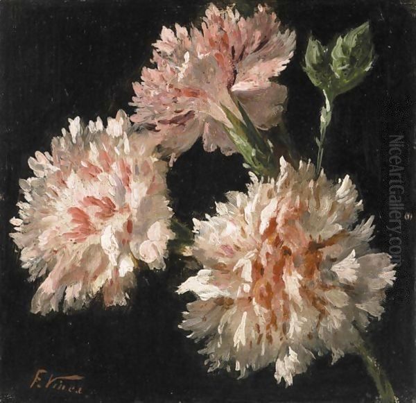 Garofani Rosa Oil Painting by Francesco Vinea