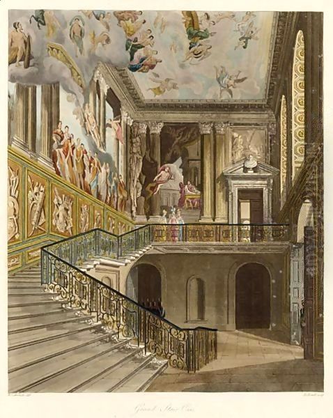 The History Of The Royal Residences Of Windsor Castle Oil Painting by William Henry Pyne