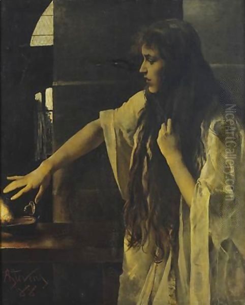 The Wise Virgin Oil Painting by Alfred Stevens