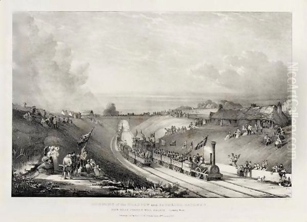 Views Of The Opening Of The Glasgow And Garnkirk Railway Oil Painting by David Octavius Hill