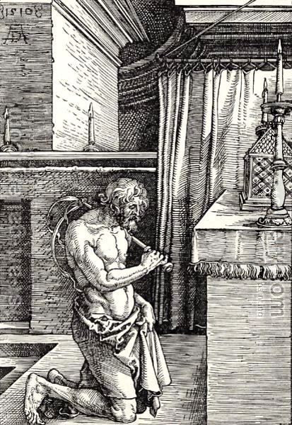 King David Doing Penance Oil Painting by Albrecht Durer