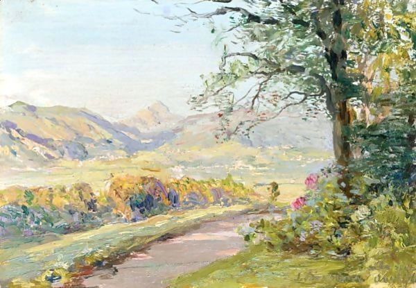 Paesaggio Primaverile Oil Painting by Stefano Bersani