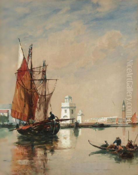 Venice From San Giorgio Oil Painting by Thomas Bush Hardy