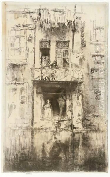 Balcony, Amsterdam 2 Oil Painting by James Abbott McNeill Whistler