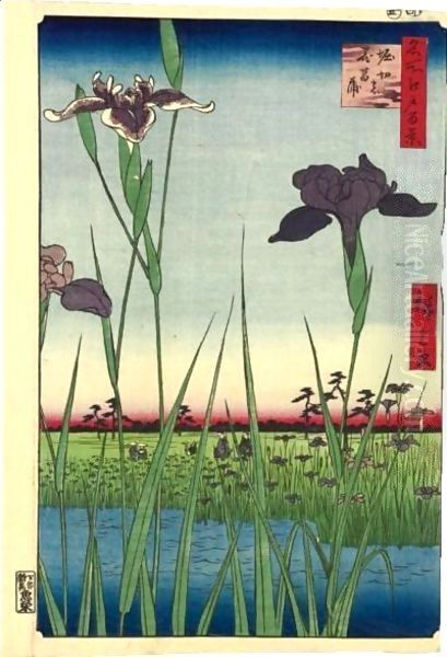 Flowers Oil Painting by Utagawa Kunisada