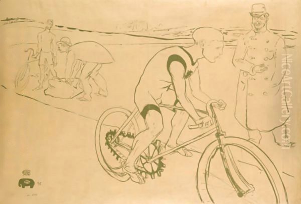 Cycle Michael 2 Oil Painting by Henri De Toulouse-Lautrec