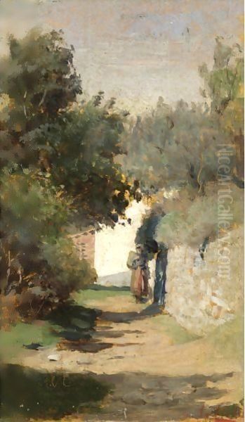 Viottolo Di Campagna Oil Painting by Arturo Faldi