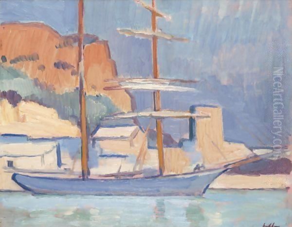 The Harbour At Cassis Oil Painting by Samuel John Peploe