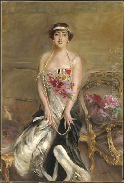 Ritratto Di Lady Michelham Oil Painting by Giovanni Boldini