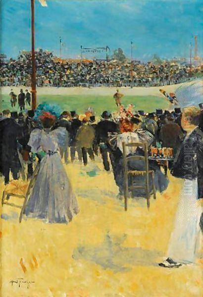 Le Velodrome Oil Painting by Louis Abel-Truchet