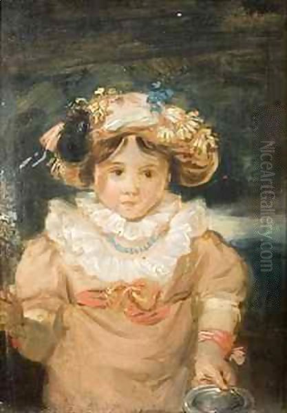 A Child Oil Painting by Edward Bird