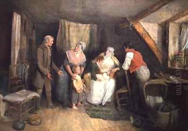 The Birth Oil Painting by Edward Bird