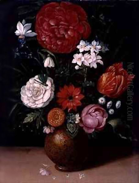 Still Life of Flowers Oil Painting by Peter Binoit