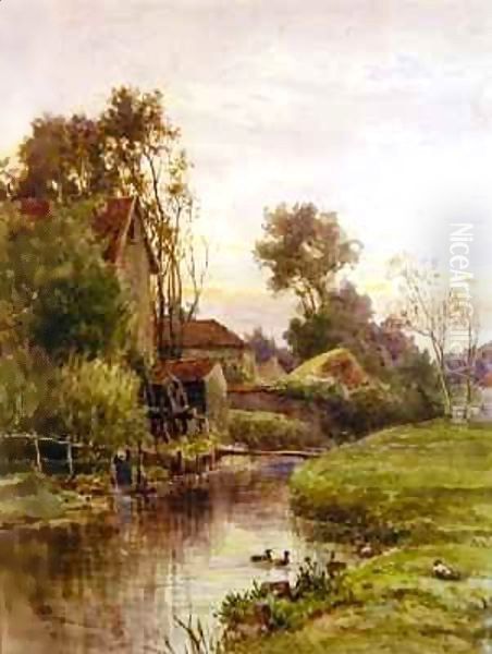 The Mill Stream Oil Painting by James George Bingley