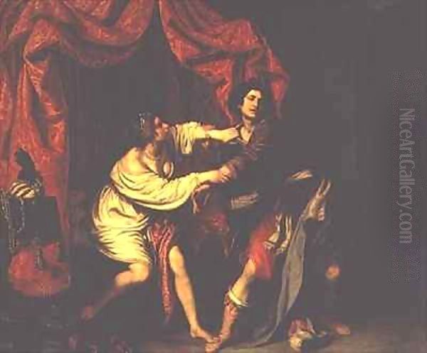 Joseph and Potiphar's Wife Oil Painting by Giovanni Biliverti