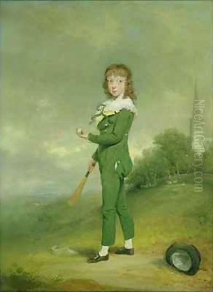 John Chandos Reade as a Boy Oil Painting by William Redmore Bigg