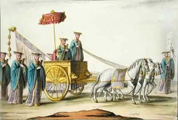 Emperor of an Antique Dynasty in his Carriage Oil Painting by Giovanni Bigatti