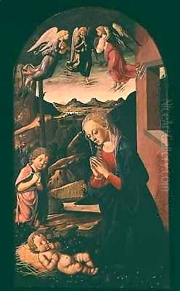 Madonna and Child Oil Painting by di Antonio, (Utili da Faenza) Biagio