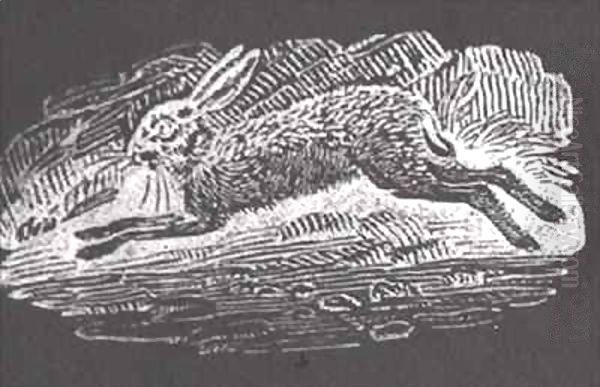 The Hare from 'History of British Birds and Quadrupeds' Oil Painting by Thomas Falcon Bewick