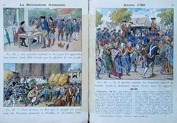 Three scenes from the French Revolution of 1789 Oil Painting by J. L. Beuzon