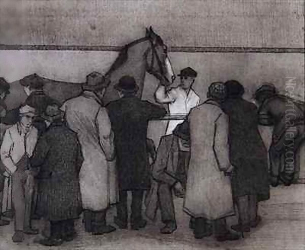 Sale at Ward's Repository Oil Painting by Robert Polhill Bevan